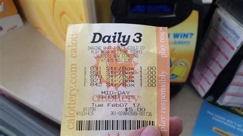 california lottery daily 3 midday results.